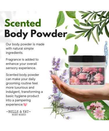Body Powder for Men & Women Scented Peony & Rose Perfume Dusting Powder Bath Powder with Fragrance & Essential Oils Talc Free 8oz Container Made in USA - Buy Online on GoSupps.com