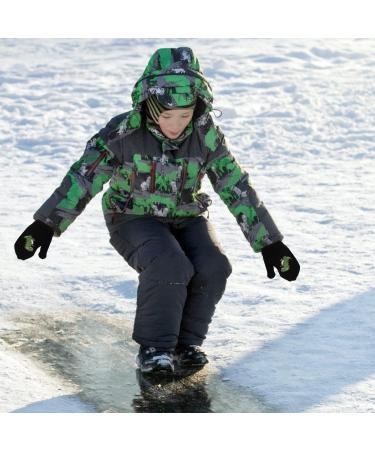 KINBOM 6 Pairs Toddler Mittens - Winter Dinosaur Patterns Gloves for Little Boys & Girls (Black) - Buy Online on GoSupps.com