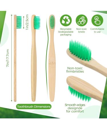 Buy Hestya 6 Set Bamboo Toothbrushes & Mini Toothpaste - Eco-Friendly Travel Essentials Individually Wrapped Multi-Colored 7 Inch - Buy Online on GoSupps.com