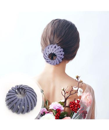 Shop Luvadeyo Vintage Bird Nest Hair Clips - 3 Piece Big Gripper Set in Monochrome Purple Blue Gray & Khaki | Stylish Hair Accessories for Women & Girls - Buy Online on GoSupps.com