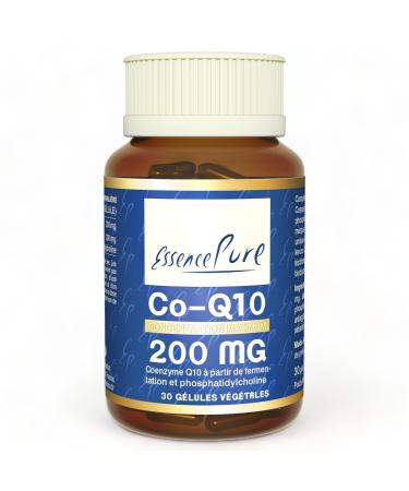 Coenzyme Q10 200 mg Pure Essence- Highly Assimilated CoQ10 (ubiquinone) with Phosphatidylcholine - Kaneka Patented Biofermentation Extraction - 30 Capsules | Api-Nature