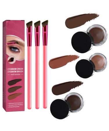 Anjoize 4-Tip Microblade Brow Pen Home Eyebrow Care Kit 4D Laminated (3 PCS)