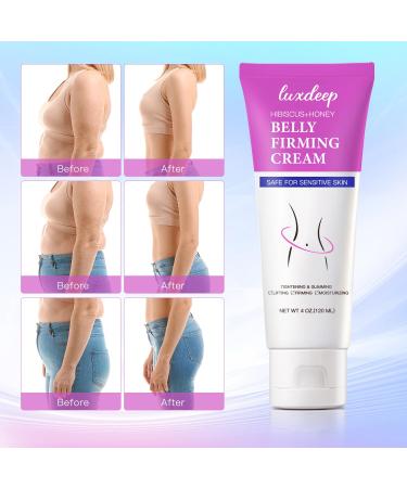 Hibiscus and Honey B Flat Belly Firming Cream - Moisturizing & Firming Body Lotion for Stomach Thighs & Butt | 120 ML - Best for Men & Women - Buy Online on GoSupps.com
