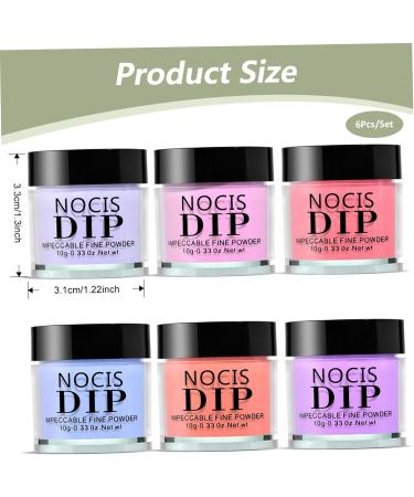6pcs Dip Powder 6 couleurs en acrylique Piche de trempette ongles Pas de lampe UV/LED requise Kit bricolage s chage s chage pour les d butants pour les d butants Manucure - Buy Online on GoSupps.com
