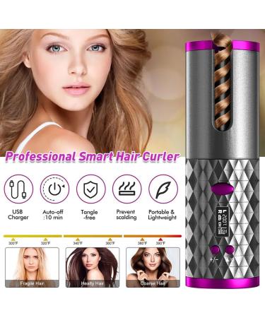 Portable Automatic Rotary Curling Iron - Cordless Hair Curler | Fast Heating Rechargeable Styling Tool for Effortless Curls - Buy Online on GoSupps.com