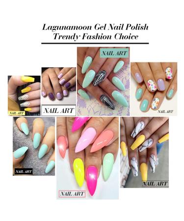 Shop Lagunamoon Gel Nail Set with UV Lamp - 8 Multi-Colored Gel Polishes Cleaner & Accessories for At-Home Manicure - Buy Online on GoSupps.com