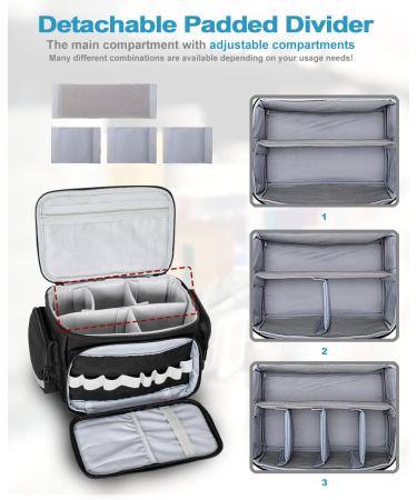 Jaffzora Medicine Organizer Bag - Pill Bottle Storage Box for Nurses | Home Health Nurse First Aid Travel Bag - Black - Buy Online on GoSupps.com