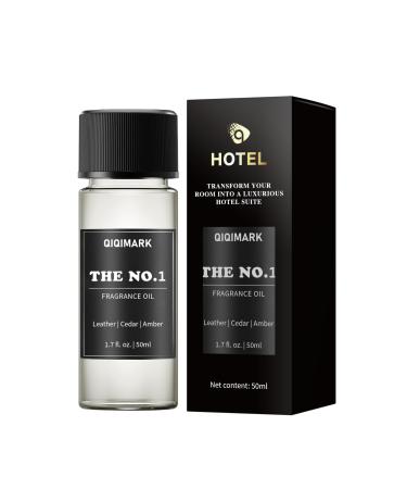 QIQIMARK HOTEL Diffuser Oil The NO.1 Luxury Hotel Scent Sandalwood Oud Wood & Leather Notes Natural-Derived Essential Oil Aromatherapy Fragrance Oil Refill 50 ml (1.7 Fl Oz)