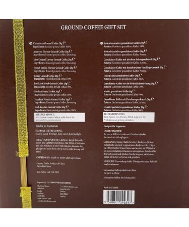 Happy Birthday Coffee Gift Set - Gourmet Ground Coffee Gift Set with 9 Flavours - Premium Medium-Dark Roasted Ground Coffee Beans Gift Set - Gift for Coffee Lover - Birthday Gifts for Him and Her - Buy Online on GoSupps.com