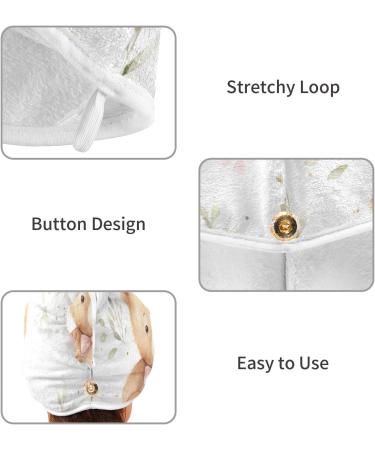 Buy Bear Plants Hair Towel 2 Pack - Super Absorbent Quick Dry Hair Turbans for Women & Girls - Ideal Hair Drying Solution - Buy Online on GoSupps.com