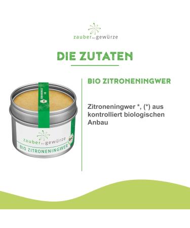 Organic Lemon Ginger Powder - Magic of the Spices | Fresh Kick for Dishes Drinks & More | 65g - Buy Online on GoSupps.com