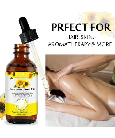Organic Sunflower Seed Oil for Hair Growth, Scalp Nourishment, and Anti-Breakage - 2 Bottles - Buy Online on GoSupps.com
