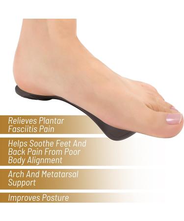 FootMatters 3/4 Slim Orthotic Inserts for Plantar Fasciitis Relief | Arch Support Insoles for Men & Women | XS Size US Women 6-7.5 - Buy Online on GoSupps.com