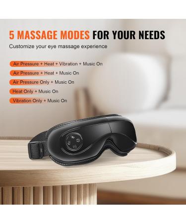 VEVOR Eye Massager with Heat & Remote - 5 Modes Bluetooth Music Foldable Eye Care for Strain Dry Eyes & Dark Circles - Perfect Gift for Parents - Buy Online on GoSupps.com