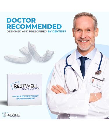 Restwell Dental Nightguard - Bruxing TMJ Relief, Anti Grinding Teeth Protector (2 Pack) - Buy Online on GoSupps.com