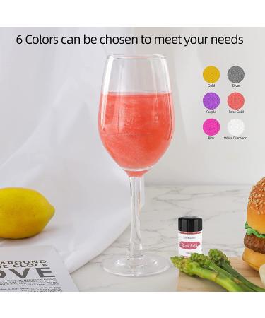 Jelife Rose Gold Edible Glitter - 5 Grams | Food Grade Shimmering Vegan Metallic Powder for Cake Decorating, Chocolates, Fondant, Drinks & More - Buy Online on GoSupps.com