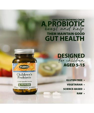 Flora Children's Probiotic â€“ 60 Capsules for Healthy Gut & Immune Support - Buy Online on GoSupps.com