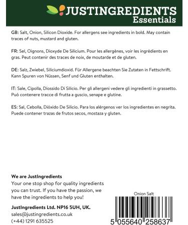 JustIngredients Essentials Onion Salt 250 g - Buy Online on GoSupps.com