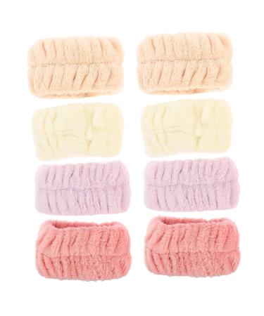 8pi ces De Poignet Flanelle Pour Lavage Visage Accessoires Et Absorbants Pour Maquillage Sport