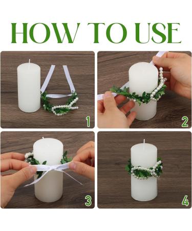 Shop Bofunx Drip Protection Candle Wreaths for Christening Baptism & Wedding - Decorative Skirts with Fish & Pearls - Buy Online on GoSupps.com