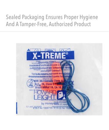 Buy Howard Leight X-TREME Corded Disposable Earplugs - 100 Pairs (XTR-30) | International Shipping Available - Buy Online on GoSupps.com