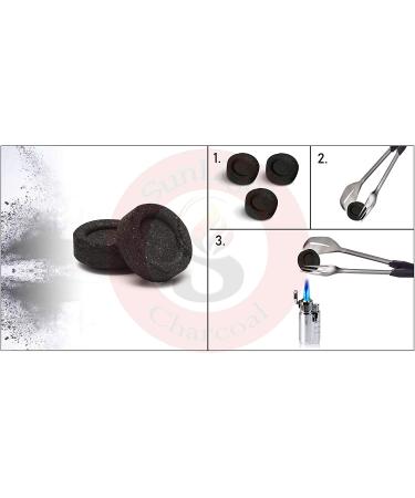 Charcoal Tablets for Incense  Quick Light Coal Tablets  Charcoal Disks  33 mm Coal Rolls  Pack of 10 Coal Briquettes  Slow Burn - Instant Lighting (Roll of Charcoal Discs) - Buy Online on GoSupps.com