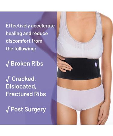 Everyday Medical Bamboo Charcoal Rib Support Brace - Accelerate Healing of Cracked, Dislocated, Fractured Ribs - Small/Medium (Pack of 1) - Buy Online on GoSupps.com