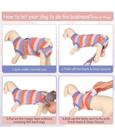 Kuoser Dog Recovery Suit - Breathable Post-Op Body for Male & Female Dogs Anti-Wound Support E-Collar Alternative in Orange & Blue - Buy Online on GoSupps.com
