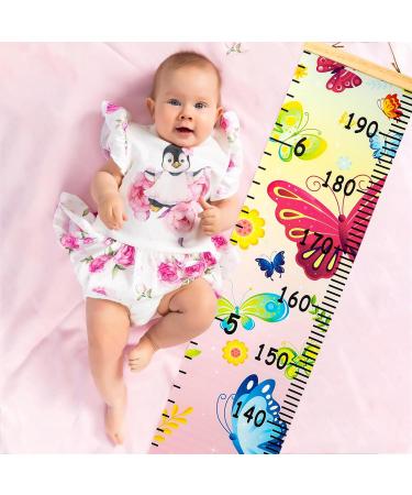 HIFOT Kids Growth Chart Butterfly Canvas Wall Hanging Rulers for Boys Bedroom Decor - 74.8''* 7.87 - Buy Online on GoSupps.com