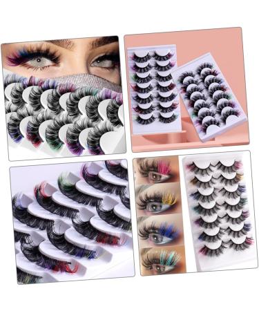 Ipetboom 7 Pairs Lash Extension Lash Clusters Cosplay Lashes Colored Eyelashes Individual Cluster Lashes Individual Lashes False Lash Women Lashes with Color Extend Chemical Fiber Dense - Buy Online on GoSupps.com