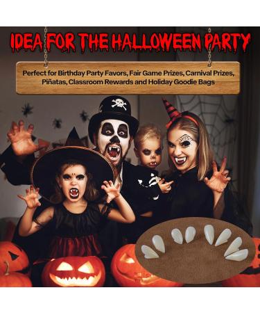 Go Ho Halloween Vampire Fangs & Black Lipstick Kit - 4 Sizes Cosplay Props | Perfect Accessories for Halloween Party Decorations - Buy Online on GoSupps.com