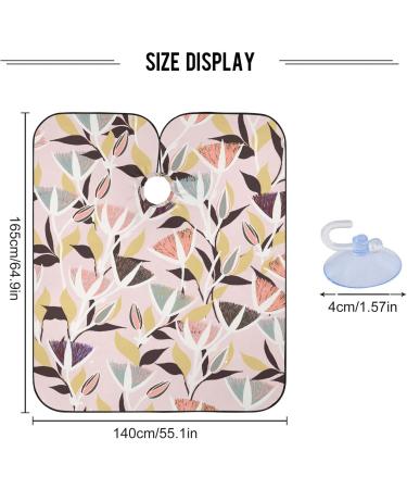 Waterproof Barber Cape - Pink Leaf & Cheetah Print Hair Cutting Bib for Men & Women | Durable Haircut Cape for Stylish Grooming - Buy Online on GoSupps.com