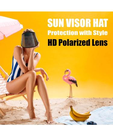 Trikton Sun Visor Hat with HD Polarized Lens - Anti-UV Protection, Adjustable Sweatband for Outdoors, Golf, Tennis, Beach, Fishing, Sailing, Boating, Kayak, Paddle Board, Hiking, Walking - Buy Online on GoSupps.com