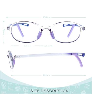 Blue Light Blocking Glasses for Kids - 2 Pack Anti Eyestrain Gaming & Reading Glasses (Ages 3-12) - Black & Purple - Buy Online on GoSupps.com