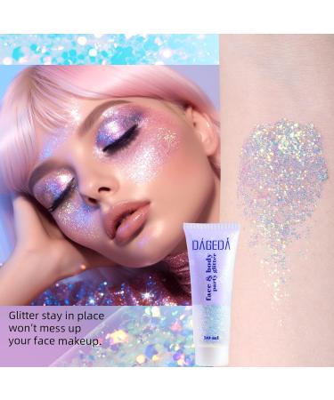 Buy Prreal Body Glitter Gel 50ml - Holographic Face & Body Sequins Chunky Glitter for Makeup Festival Ready Phantom Blue - Buy Online on GoSupps.com