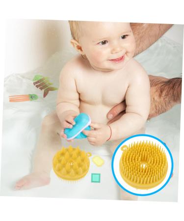 Hemoton Silicone Shampoo Brush - Bathing Exfoliating and Massage Tool for Toddlers & Kids - 7x7cm Spa Hair & Scalp Brush - International Shipping Available - Buy Online on GoSupps.com