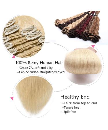 Clip In Real Hair Extensions - Double 8 Parts Heat Resistant Straight Light Blonde #613 (16/40cm 130g) - Shop Now! - Buy Online on GoSupps.com