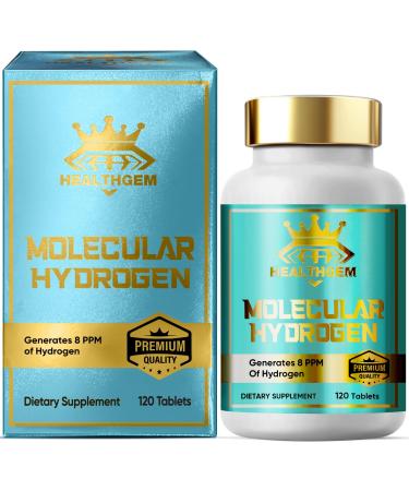 Hydrogen Water Tablets with Magnesium H2 Molecular Hydrogen Supplements for Brain Health & Cognitive Support Instant Water Non-GMO Vegan Gluten Free-120 Capsules 120 Count (Pack of 1)