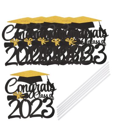IMIKEYA 6pcs 2023 Graduation Cake Decorating Cupcake Decorating Class a Customs 2022 Graduation Cake Picks Graduation Cake Decorations 2023 Graduation Cupcake Party Supplies Make up As Shown 15x14.3cm