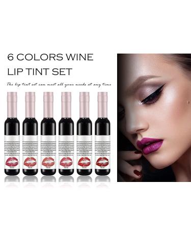 KYDA 6 Colors Wine Lip Tint Set - Matte Finish, High Pigmented Velvet Lip Gloss - Long-lasting & Non-stick Cup Lipstick Set - Buy Online on GoSupps.com