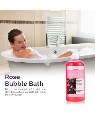 Spa Luxetique Bubble Bath Set with Epsom Salt, Chamomile, Rose & Lavender Scent - Christmas Gift for Men and Women - 3 Pack (49.8 fl oz) - Buy Online on GoSupps.com