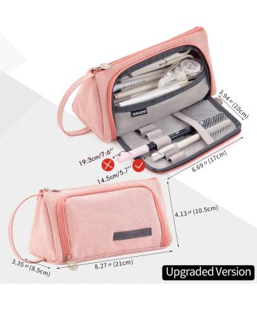 EASTHILL Large Capacity Pencil Case Multi-slot Pen Bag Pouch Holder For Middle High School Office College Girl Adult Simple Storage Case Pink - Buy Online on GoSupps.com
