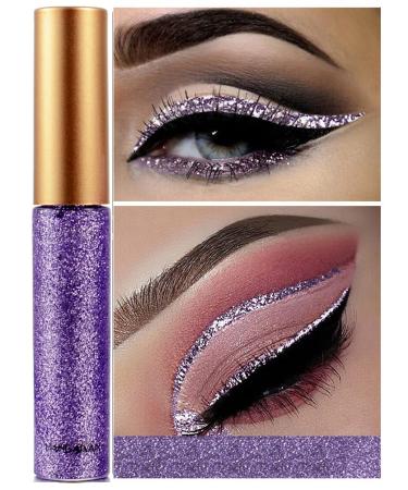 OCHILIMA Glitter Liquid Eyeliner Long Lasting Waterproof Shimmer High Pigment Silver Gold Metallic Eyeliner Women Makeup 06#