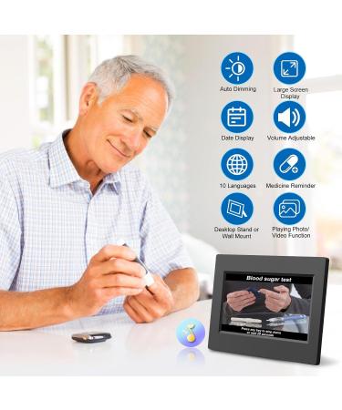 Ykall 8-Inch Digital Alarm Clock for Seniors | Calendar Day Watch for Dementia Alzheimer's & Vision Impairment (Black) - Easy Read Time & Date - Buy Online on GoSupps.com