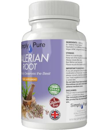 Wild Harvested Valerian Root Capsules - 90 x 500mg | Gluten Free, GM Free, Vegan - Buy Online on GoSupps.com