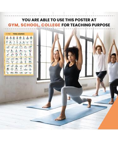 Sportaxis Laminated Workout Poster Set - Bodyweight & Yoga Exercises for Home 5 Colorful Posters (45.7 x 68.6 cm) - English Version for Men & Women - Buy Online on GoSupps.com