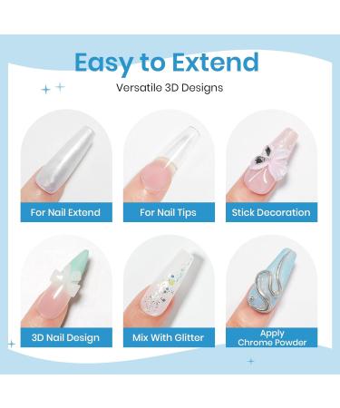  SUPWEE Solid Builder Gel for nails non-stick 3D 14g pearly white for nail extensions sculpting DIY salon - Buy Online on GoSupps.com