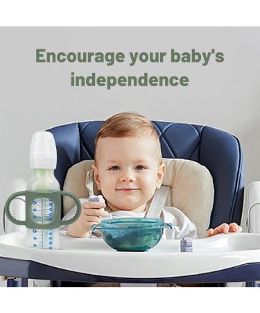 3 Pack Bottle Handles for Dr. Brown Baby Bottles - Non-Slip Easy Grip Silicone - BPA-Free & Dishwasher Safe - Milk White Green Pink - Compatible with Narrow and Wide-Neck Bottles - Buy Online on GoSupps.com