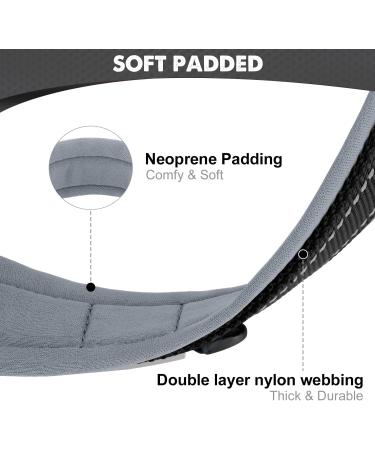 Joytale Softly Padded Neoprene Dog Collar for Medium Dogs - Reflective Nylon Wide Collar Black (1 Pack) - Buy Online on GoSupps.com