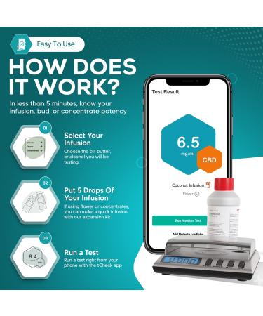 tCheck 2 Expansion Pack for App Controlled Home Potency Tester - Test Flowers & Oils | 10 Tests | Includes Everything Needed | Expansion Pack Only - Buy Online on GoSupps.com